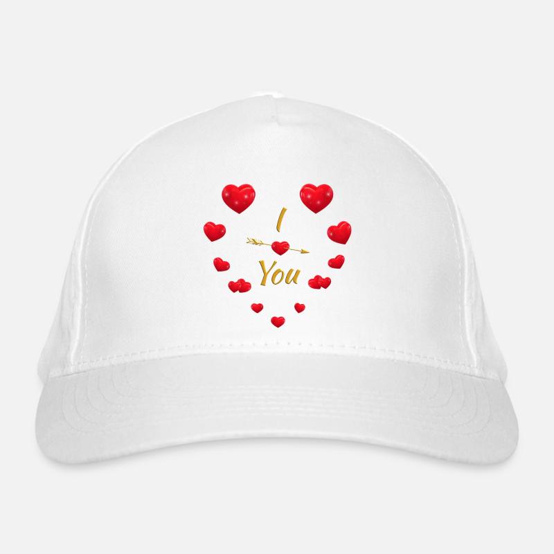 Design élégant en forme de cœur et de flèche pour les couples Casquette classique bio