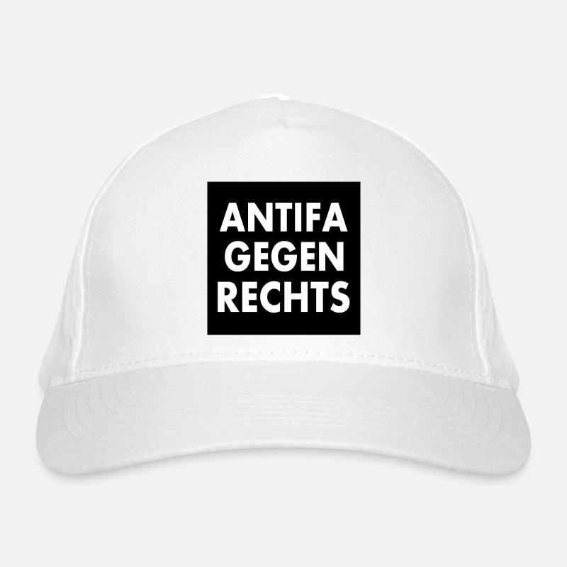Antifa gegen rechts Bio-Baseballkappe