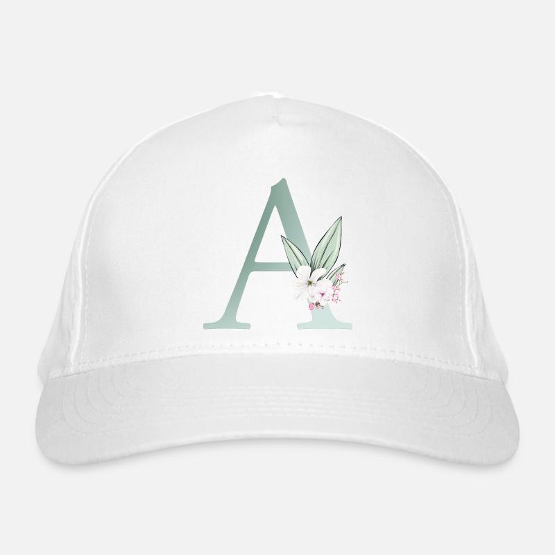 A Monogram, Floral, Personalizable Organic Baseball Cap