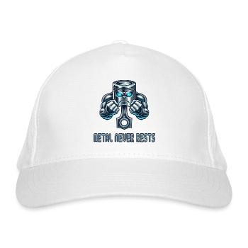 Kolben Power Design - Bio-Baseballkappe - Weiß - Vorne