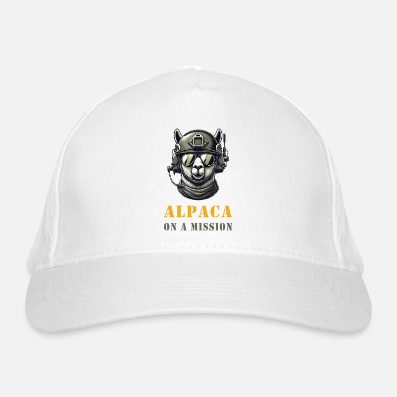 Alpaka im Einsatz Bio-Baseballkappe