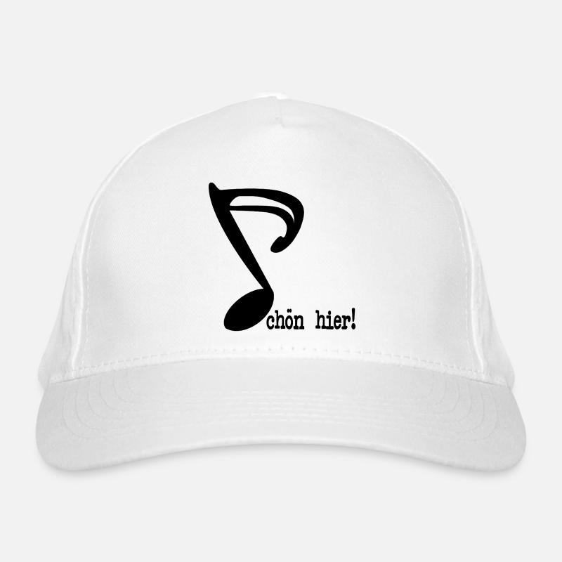 SCHÖN HIER SPRÜCHE MUSIKNOTE Bio-Baseballkappe