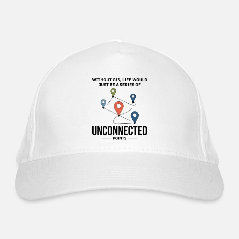 GIS Unconnected Points Map Data Analysis Organic Baseball Cap