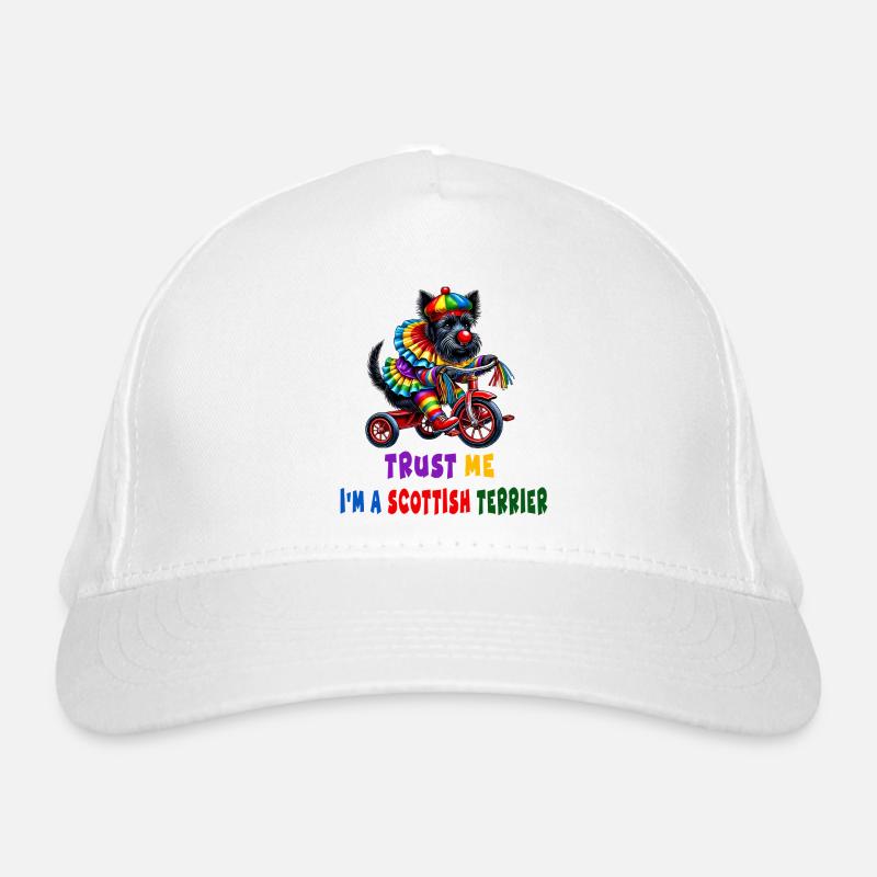Clown Terrier on Tricycle Organic Baseball Cap