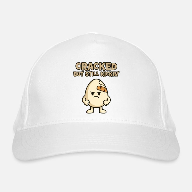 Cracked Egg: Stubborn and Kickin Organic Baseball Cap