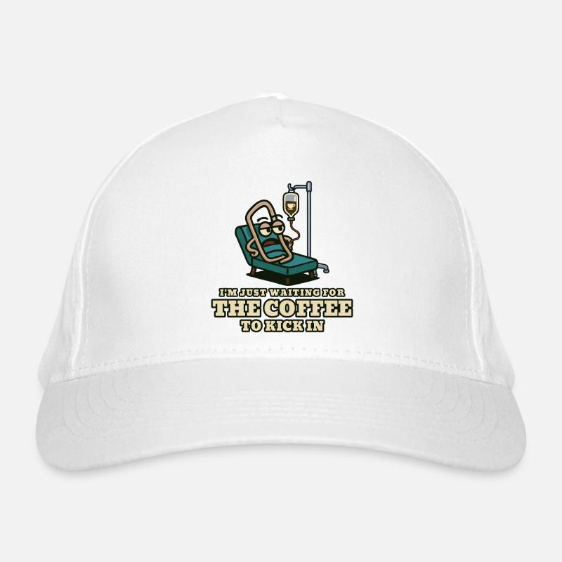 Coffee kick: Waiting patient Organic Baseball Cap