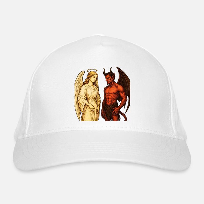 Ange céleste vs démone ardent Illustration Casquette classique bio