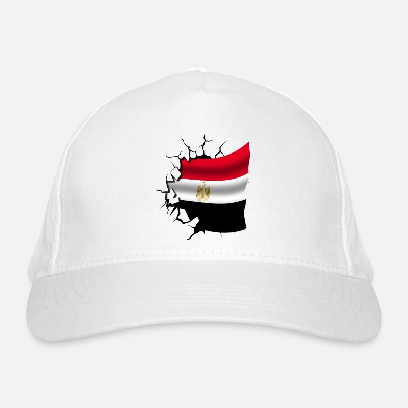 Flag of Egypt - Egypt - Flag Broken Design Organic Baseball Cap