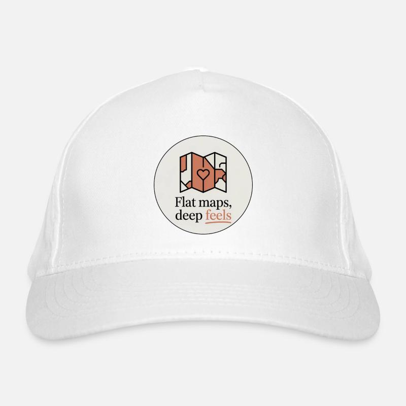 Flat Maps Deep Feels Geography Cartography Organic Baseball Cap