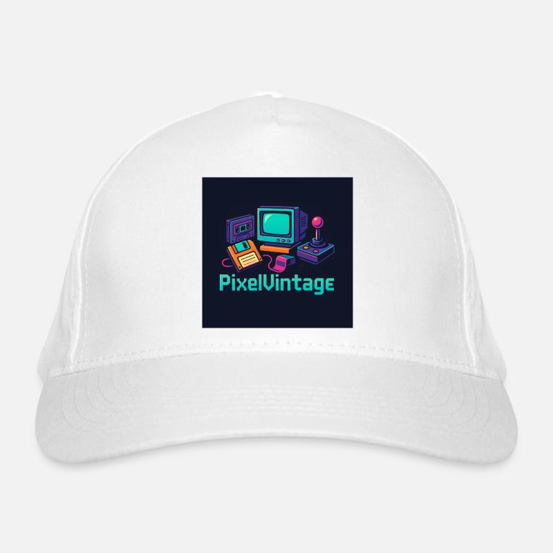 Ordinateur rétro et console Pixel Casquette classique bio