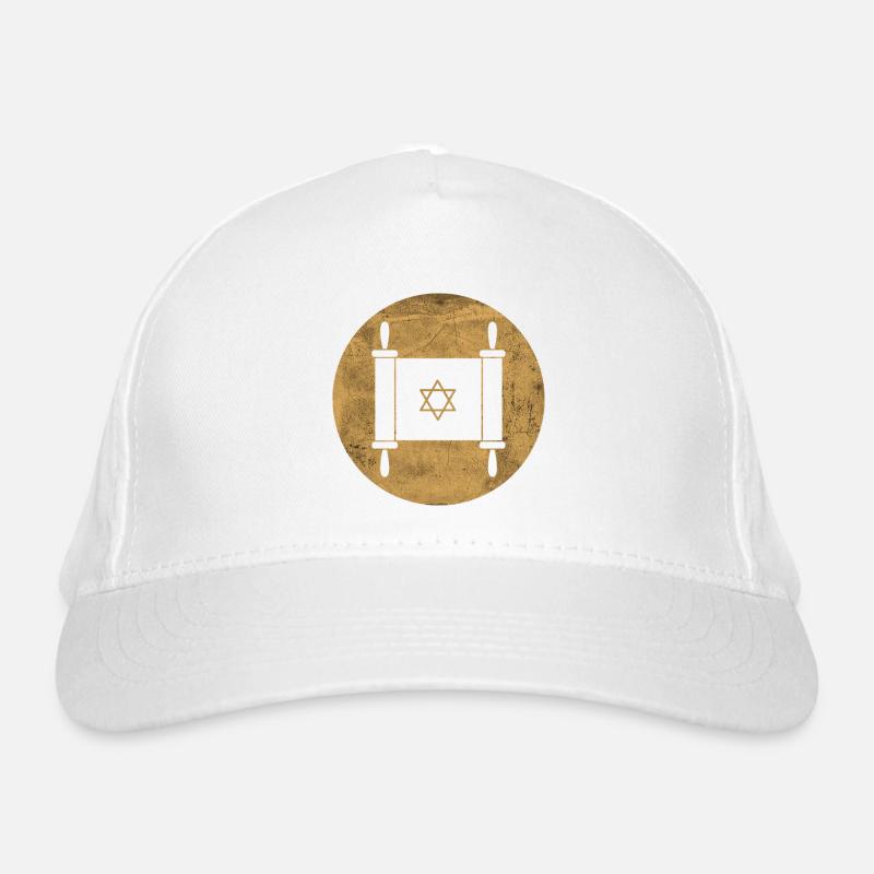 Torah scroll in a golden circle Organic Baseball Cap