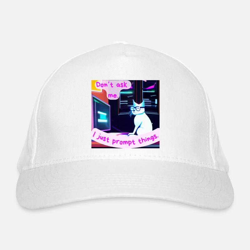 Don't Ask Me, I Just Prompt Things – Grumpy AI Cat Organic Baseball Cap