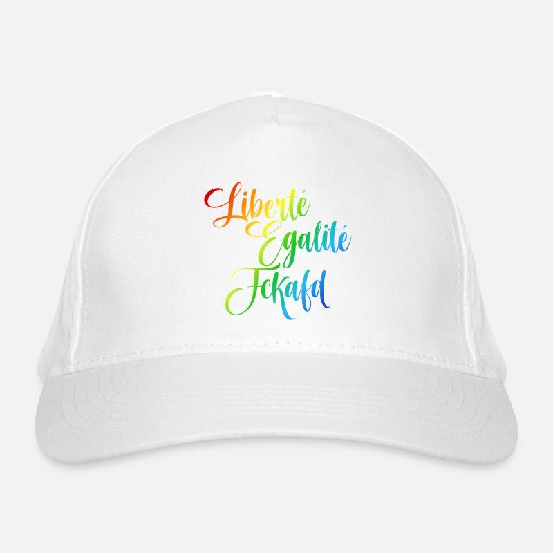 Rainbow Liberté Égalité Fraternité Casquette classique bio