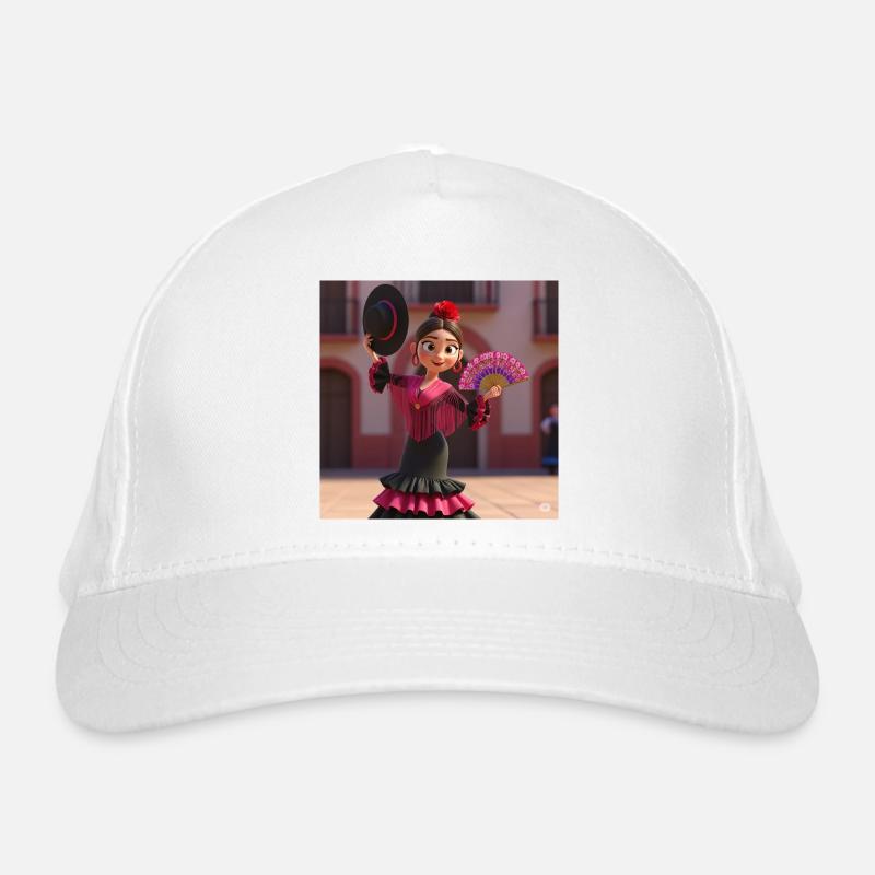 Flamenco with art Organic Baseball Cap