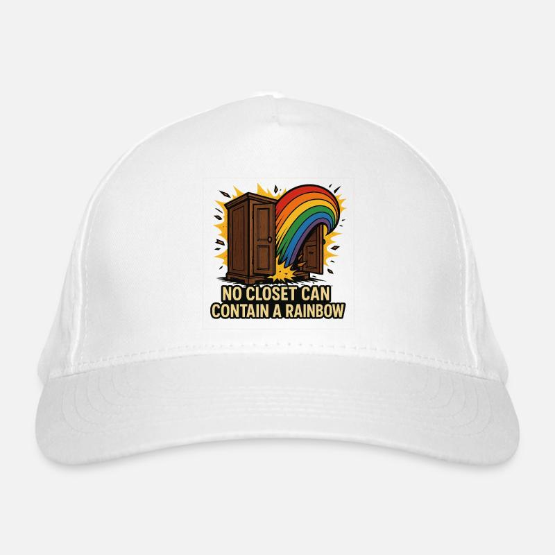 Rainbow Escape from Closet Illustration Organic Baseball Cap
