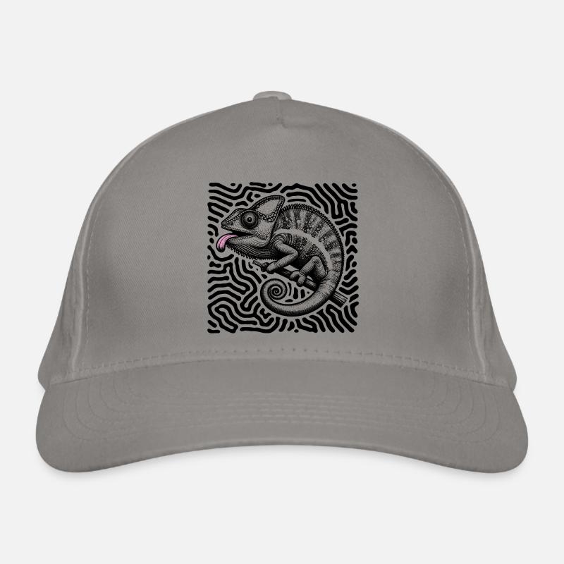 Chameleon Psychedelic Maze Art Organic Baseball Cap