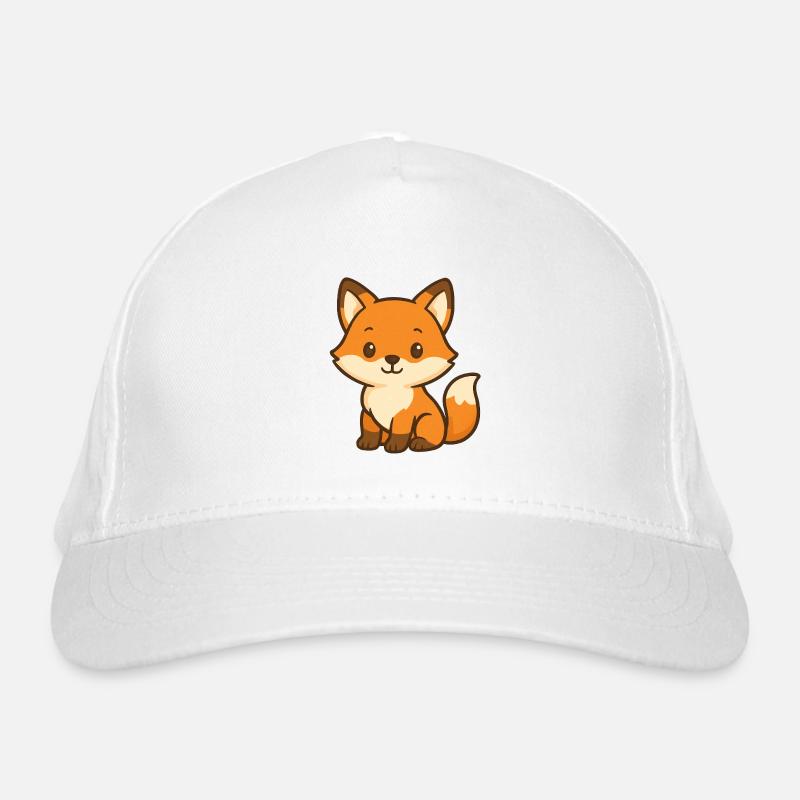 Niedlicher Fuchsbär Kinderdesign Bio-Baseballkappe