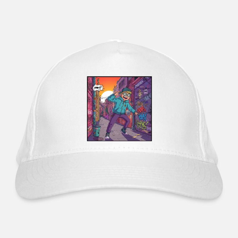 Style de rue jeune dans la rue graffiti Casquette classique bio