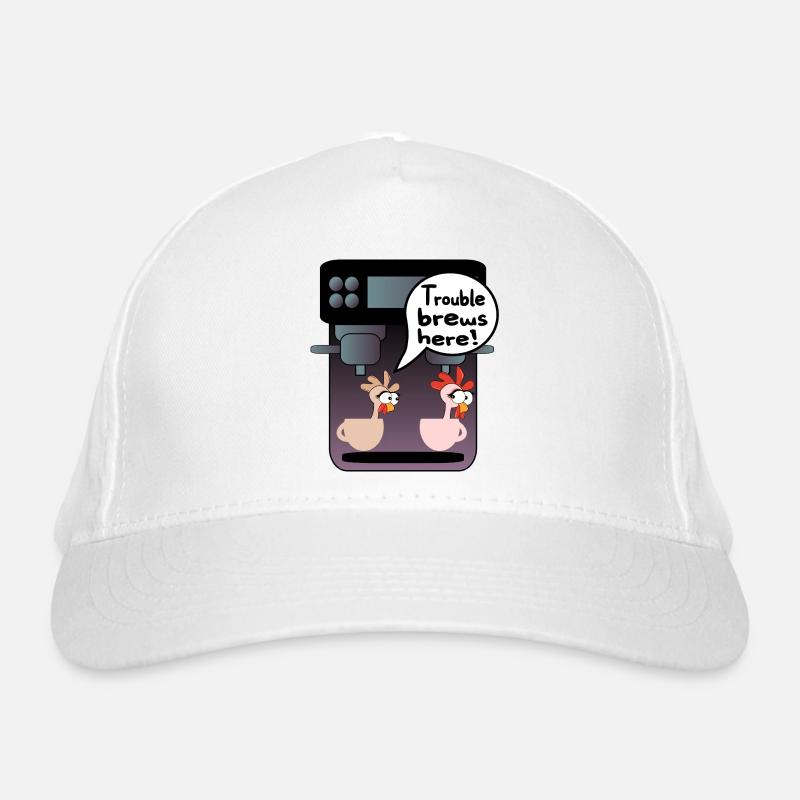 HÜHNCHEN TROUBLE KAFFEE BRÜHEN Bio-Baseballkappe