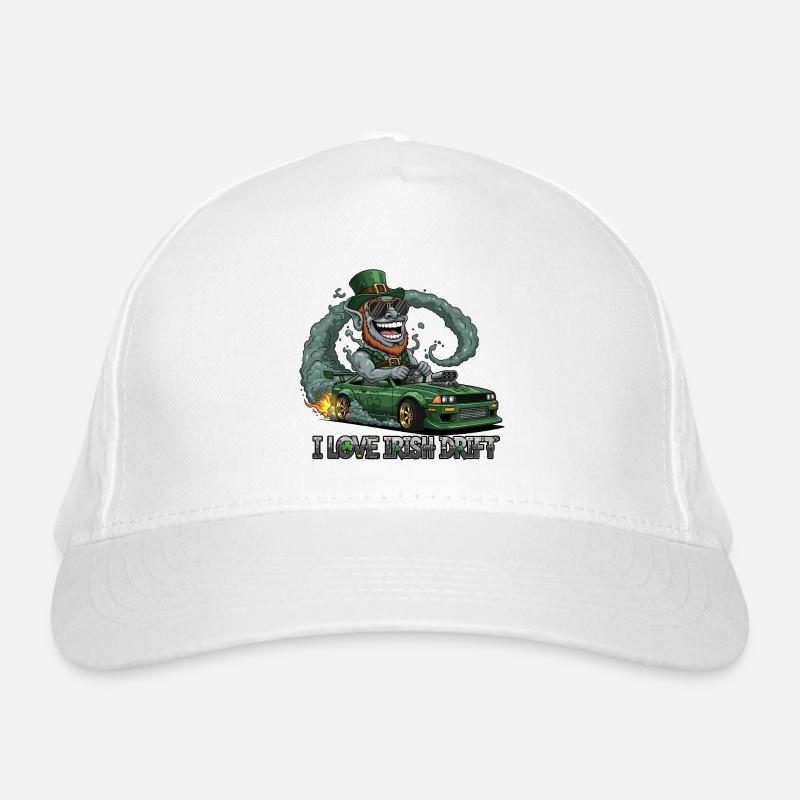 St. Patrick's Day Stunt Drifting Design Organic Baseball Cap