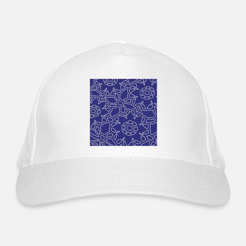 Linear Christmas geometric pattern Organic Baseball Cap