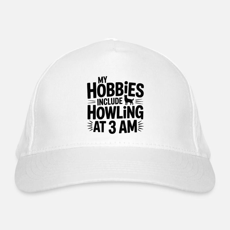 My Hobbies Include Howling Husky  Organic Baseball Cap