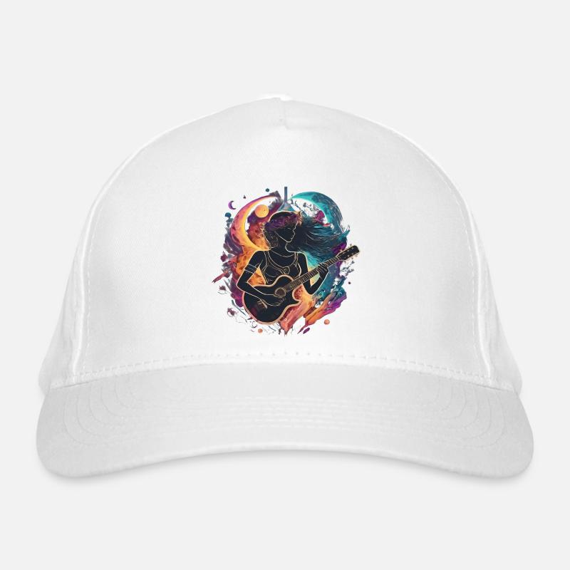 Himmlischer Gitarrist Kunst Illustration Bio-Baseballkappe