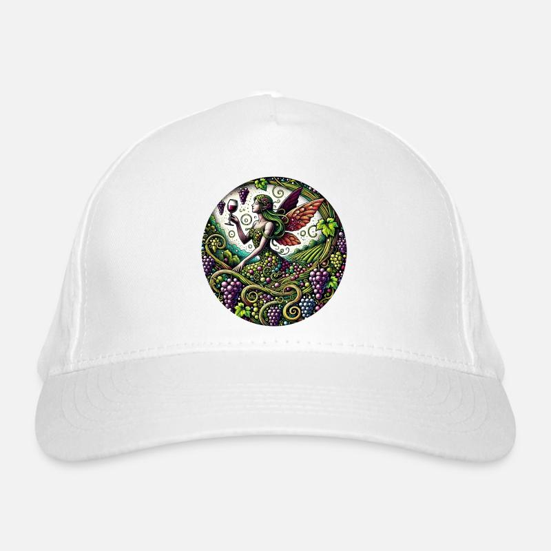 Illustration de fée du vignoble enchanté Casquette classique bio