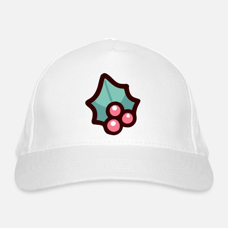 Conception festive de baies de houx pour les vêtements Casquette classique bio