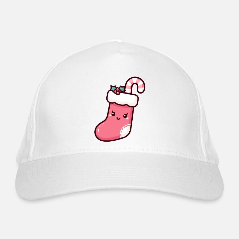 Illustration de bas de Noël festif Casquette classique bio