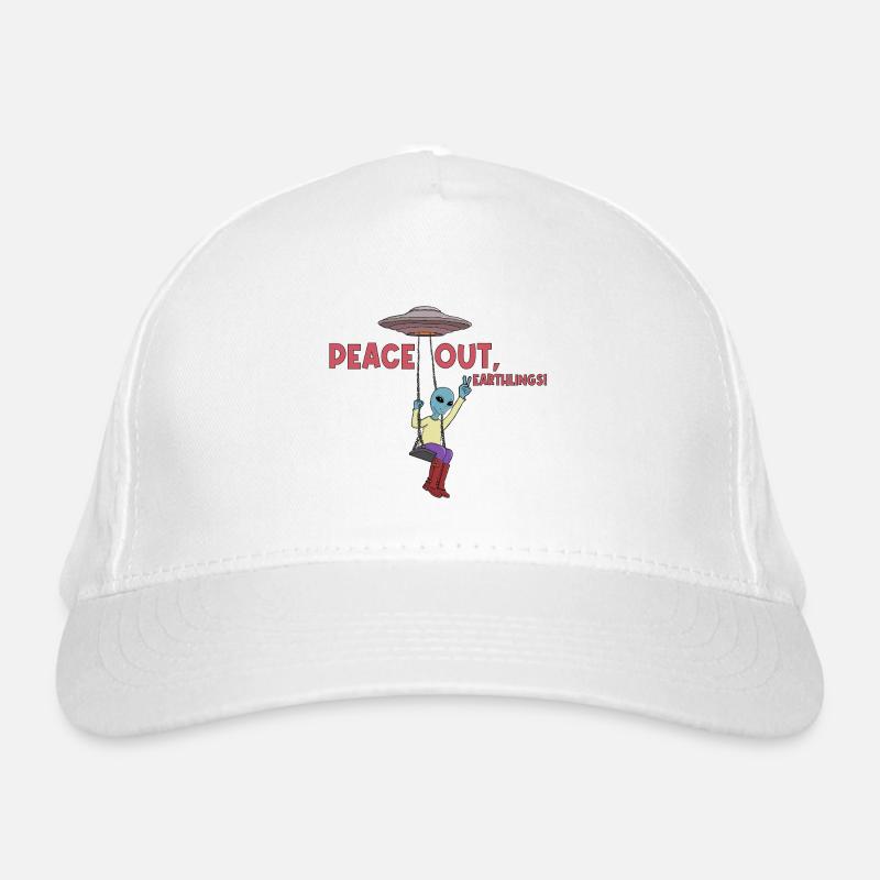 Frieden, Erdlinge! UFO-Alien Bio-Baseballkappe