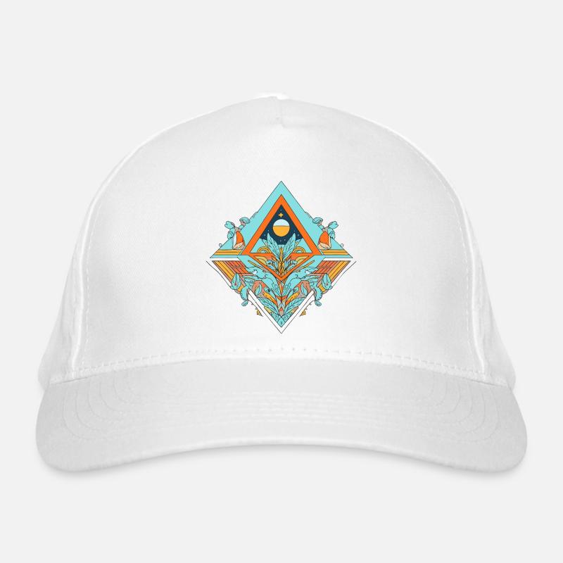Celestial Dreamscape Geometric Design Organic Baseball Cap