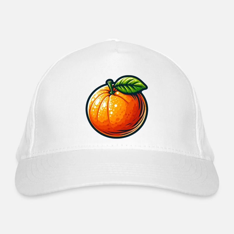 Stylized Orange Bright Zest Organic Baseball Cap