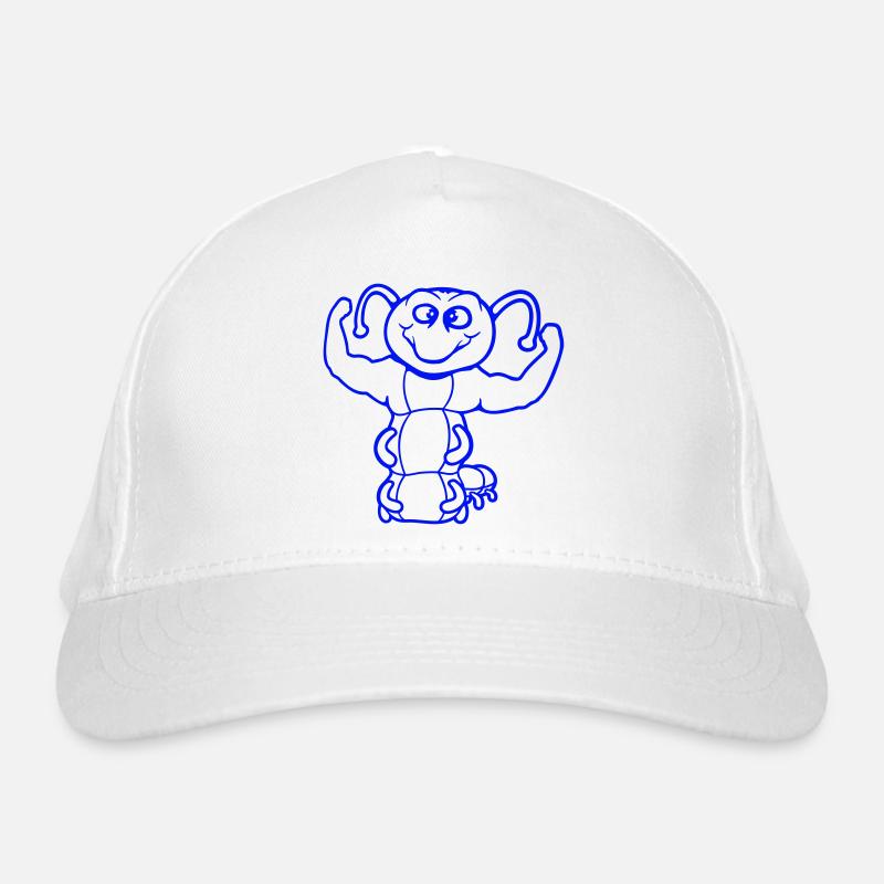 Caterpillar Bodybuilder Strong Muscles Training Gym Hobby Organic Baseball Cap
