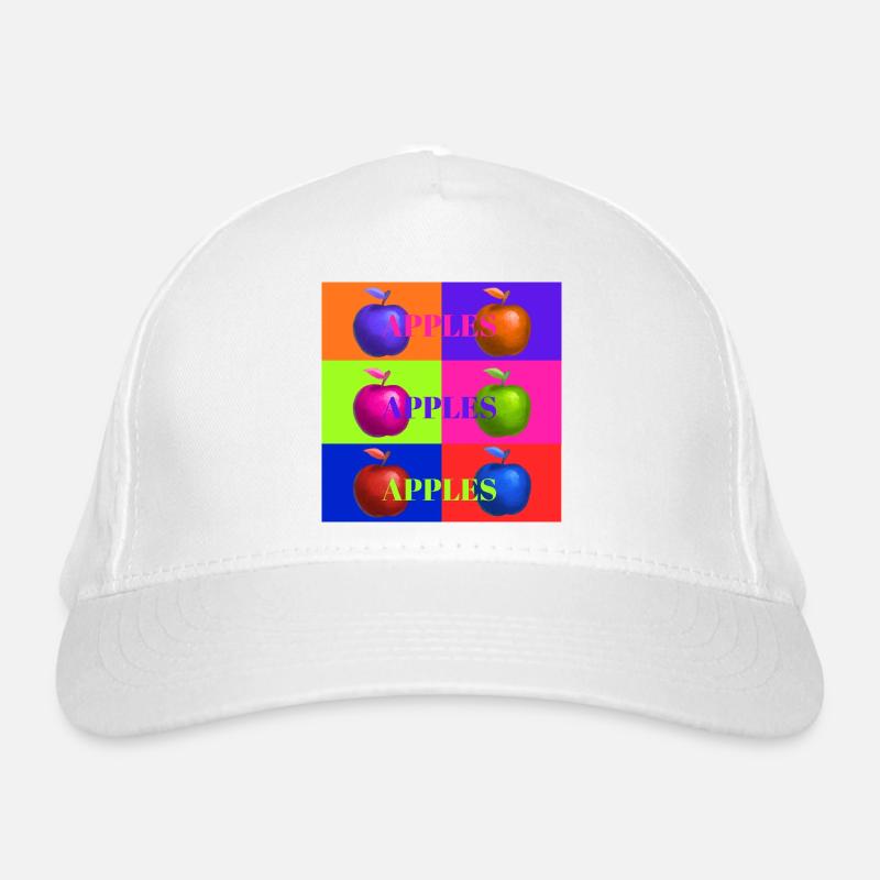 Pop Art Apple Collage Design Casquette classique bio