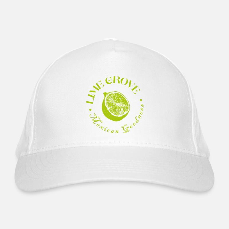 Lime and Lemon Botanical Design Organic Baseball Cap