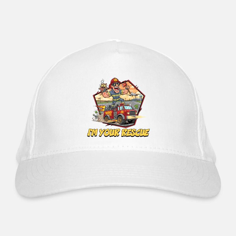 Rescue Firefighter Abenteuer-Design Bio-Baseballkappe
