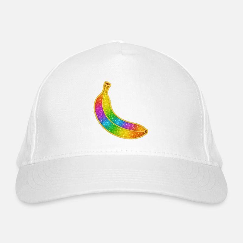 Banane pailletée arc-en-ciel Casquette classique bio