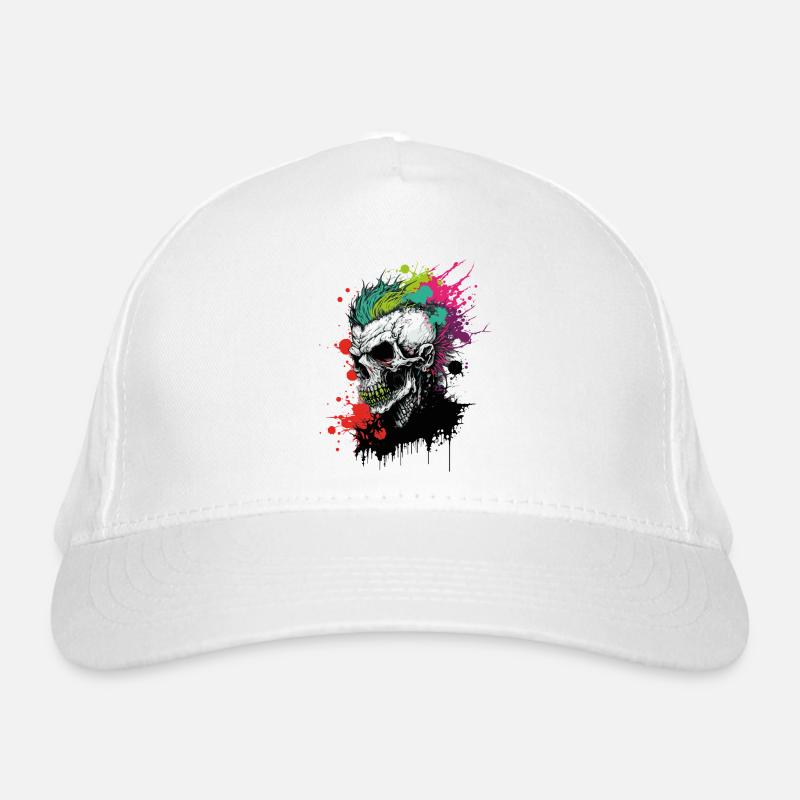 Rainbow Zombie Punk Organic Baseball Cap