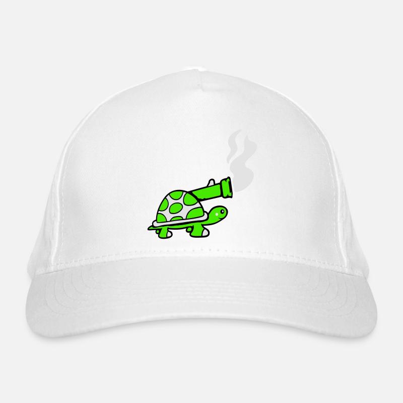 Schildkröte Panzer Waffe Kanone schießen Schuss Bio-Baseballkappe