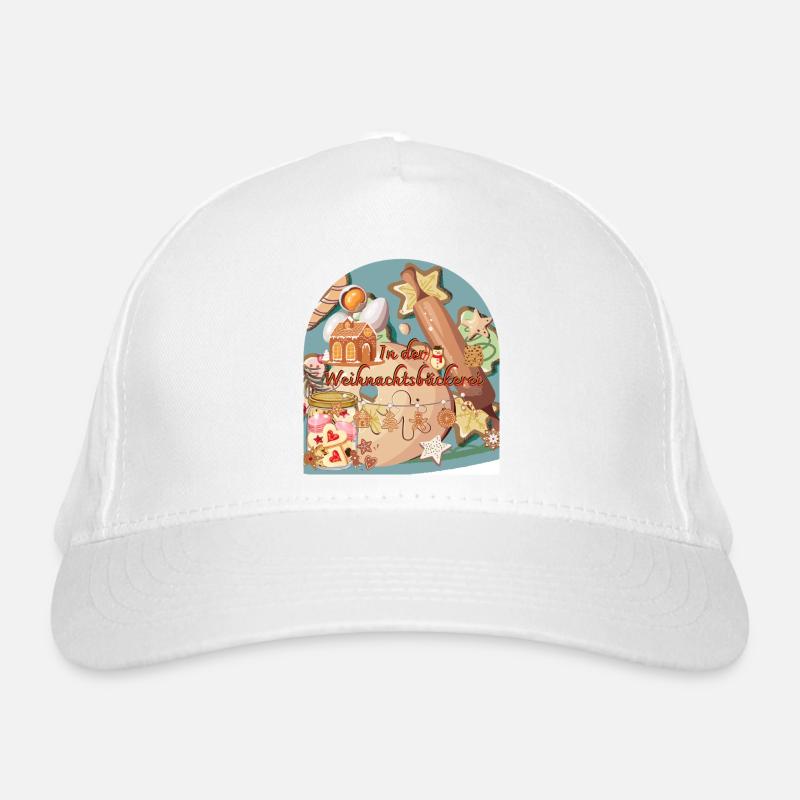 Weihnachtszeit In der Weihnachtsbäckerei Bogenform Bio-Baseballkappe