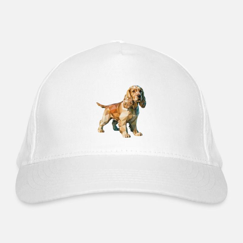 Cocker Spaniel - Cool Low Poly Logo Organic Baseball Cap