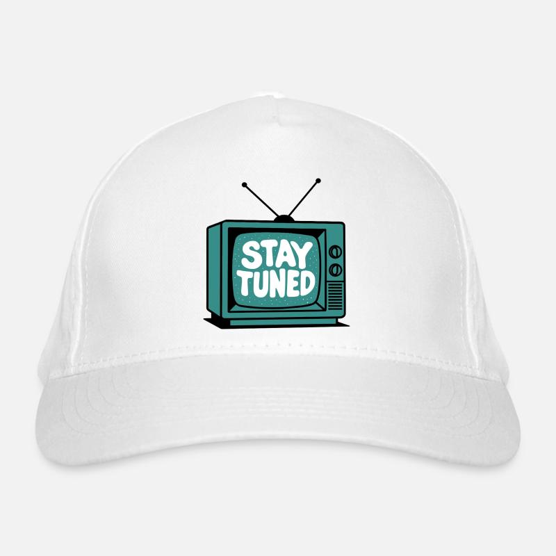 Restez à l’écoute TV rétro Casquette classique bio