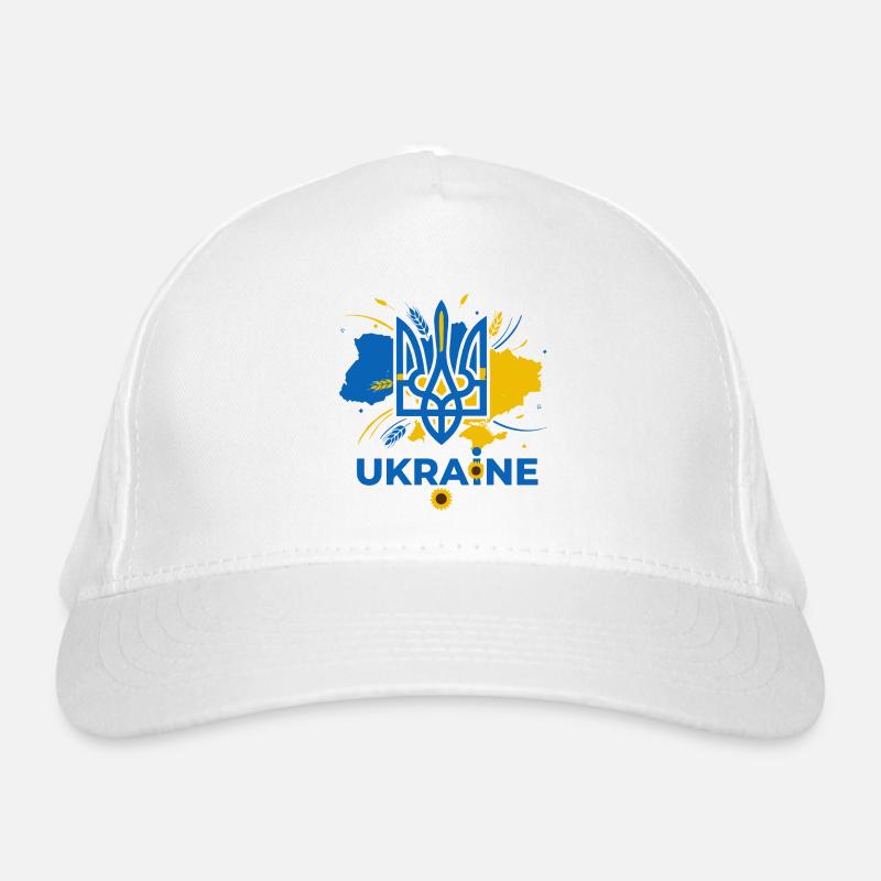 Trident bleu Emblème de l’Ukraine Casquette classique bio