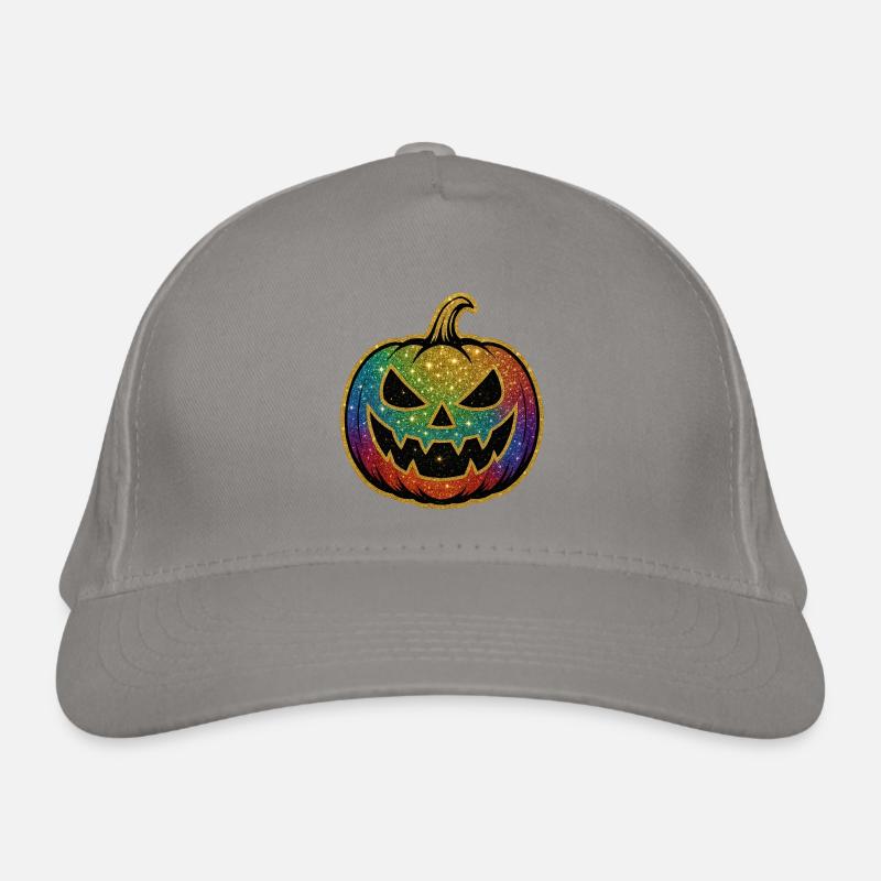 Rainbow Glitter Pumpkin Organic Baseball Cap