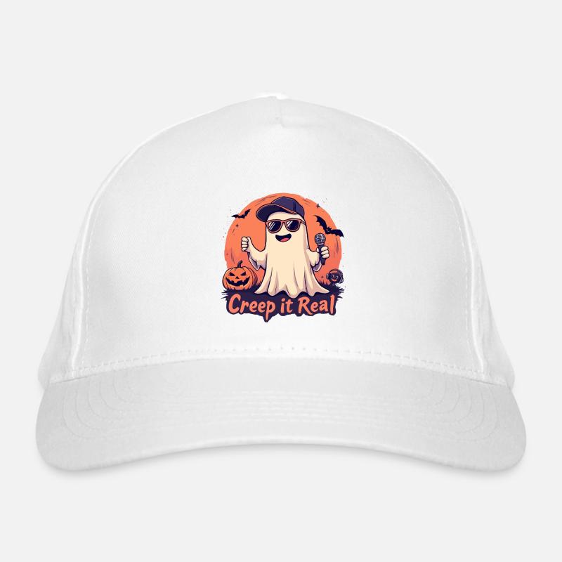 Creep It Real Ghost with Mic Organic Baseball Cap