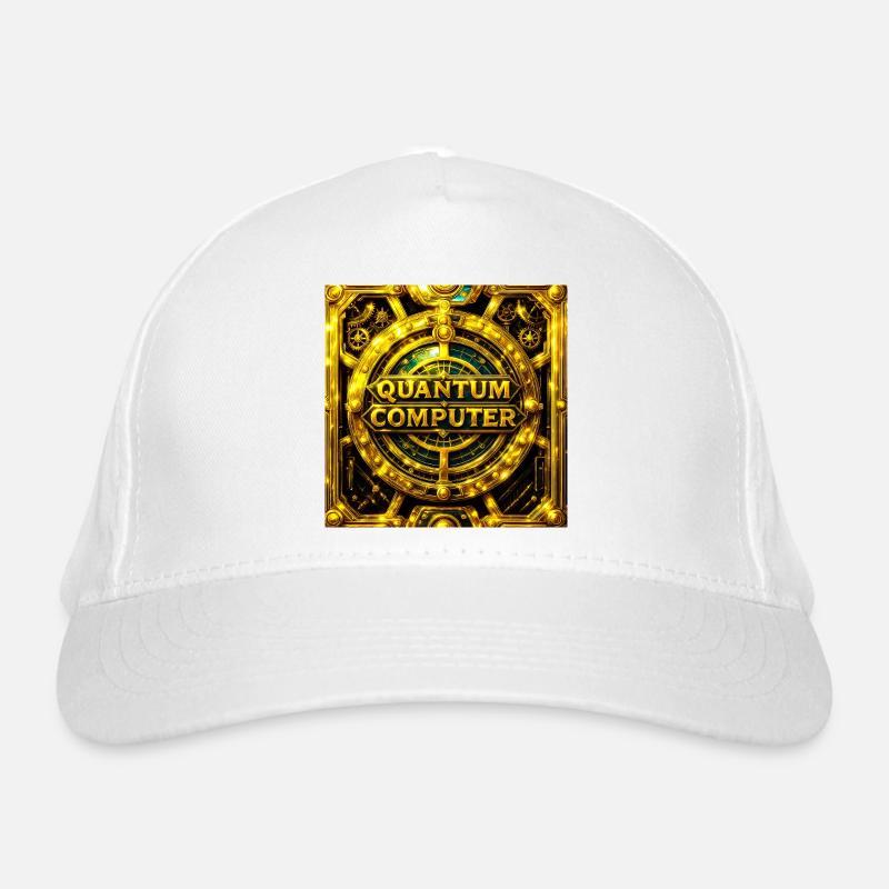 Goldenes Quantencomputer-Emblem Bio-Baseballkappe