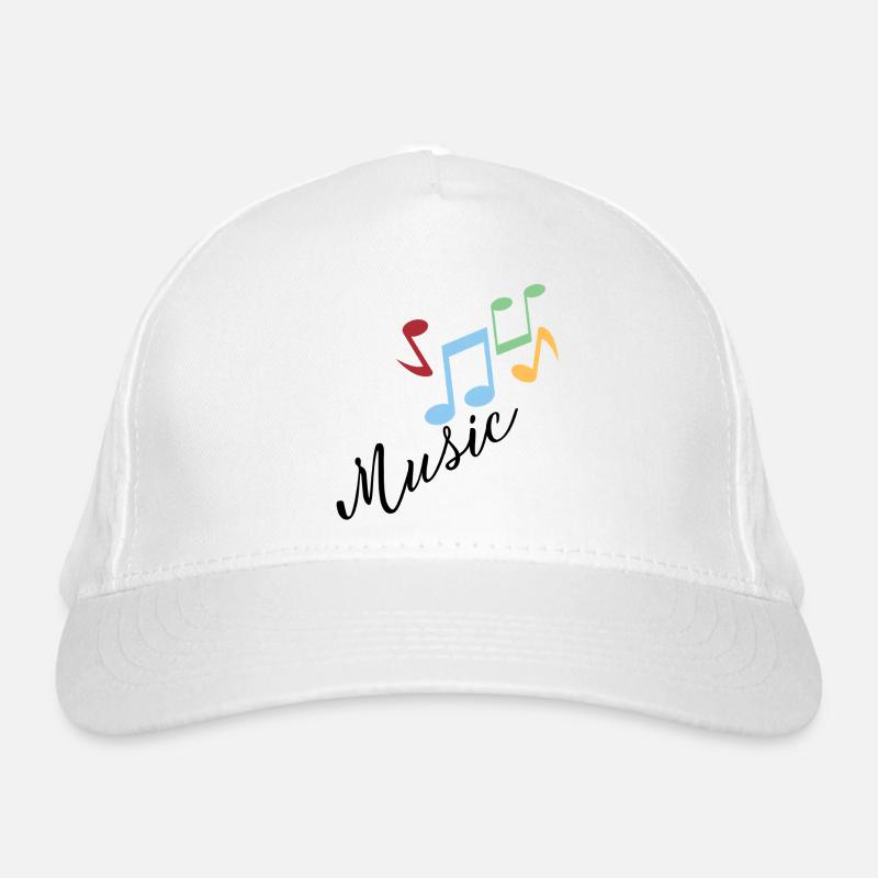 Bunte Musiknoten Bio-Baseballkappe