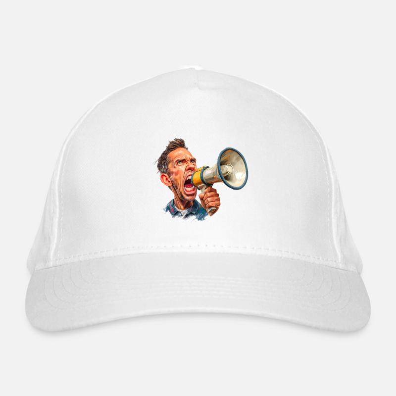 Megafon Ausbruch vom Schiri oder Marktschreier Bio-Baseballkappe