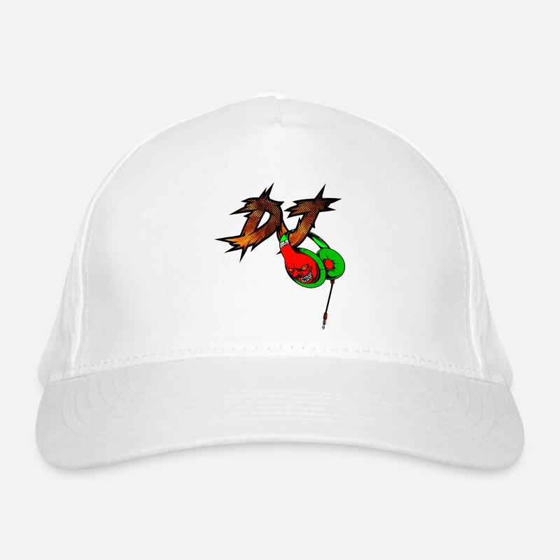 Neon Devil with Headphones DJ Organic Baseball Cap